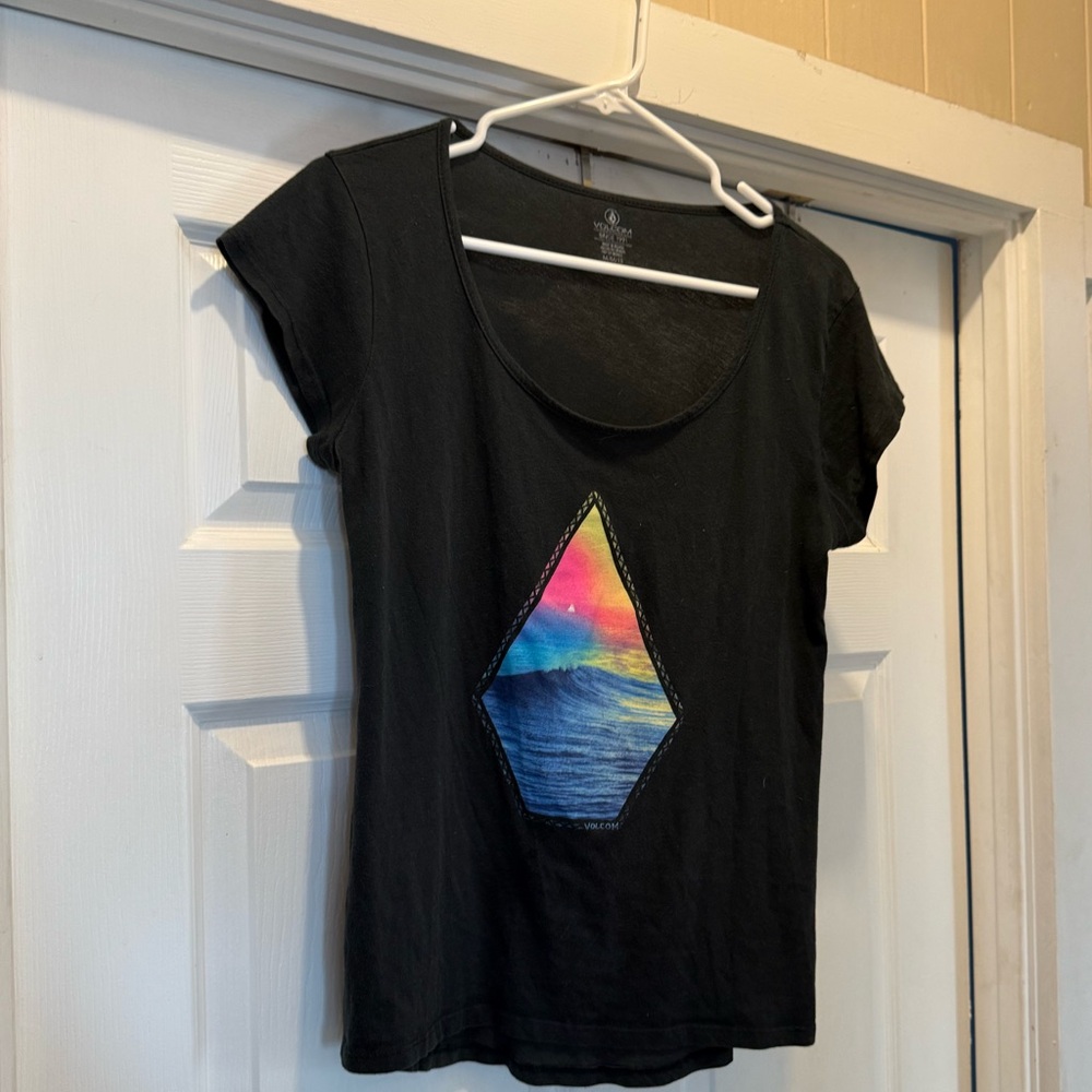 Volcom Black Graphic Women's Top